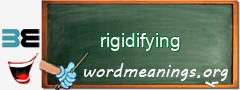 WordMeaning blackboard for rigidifying